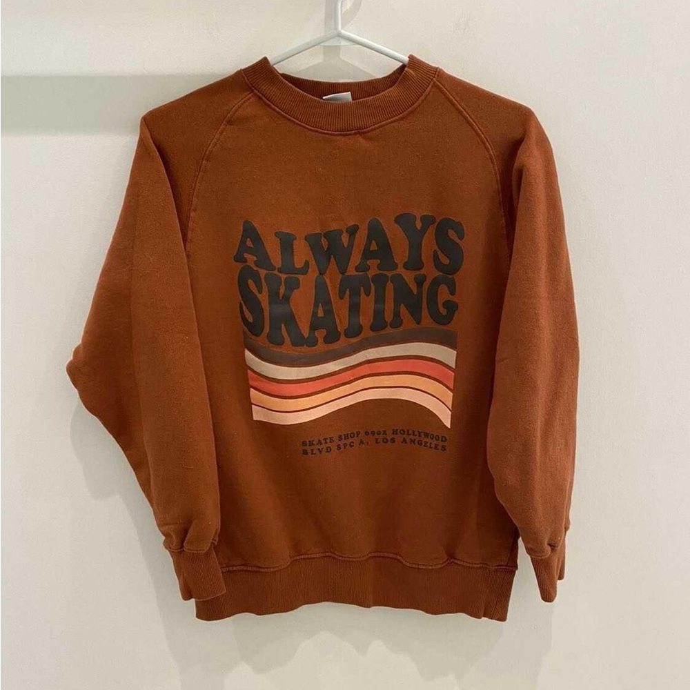 ZARA - Always Skating rust crewneck sweatshirt